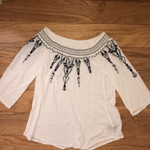 Off the Shoulder Long Sleeve Top